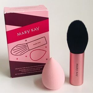 Mary Kay Makeup Brush & Sponge Set - Pink and Black